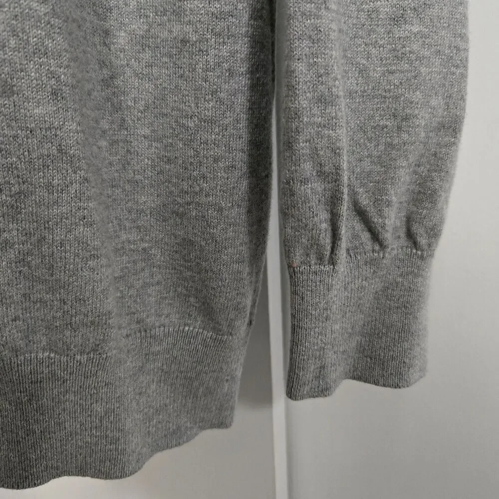 L.L. Bean XXL-Reg Cotton Cashmere Knit Pullover Sweater Men’s Gray V Neck 274603